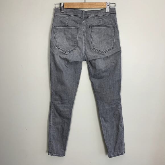 Gap Grey Jeans Zipper Pockets True Skinny Ankle 25 25R - Picture 4 of 10
